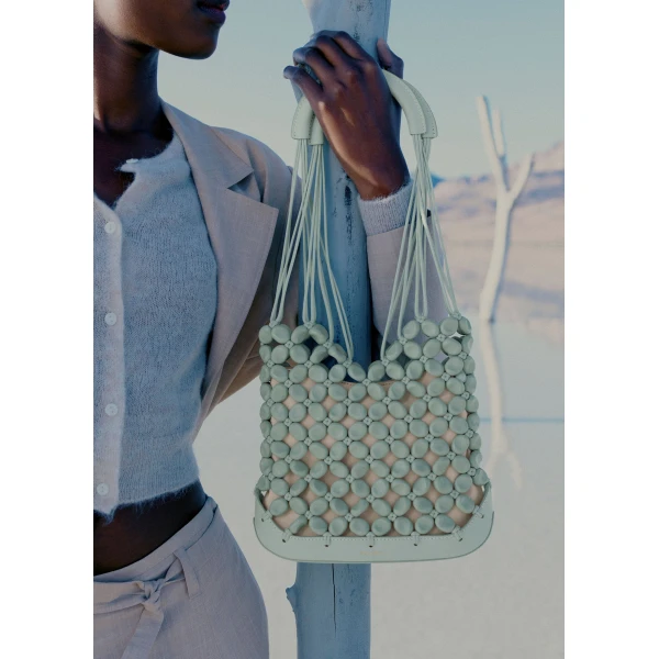 Polène Solé in Sea Foam Solé in Sea Foam - Shoulder & Crossbody Bags - Parisian Luxury Leather Bag at Luxury Shoes 