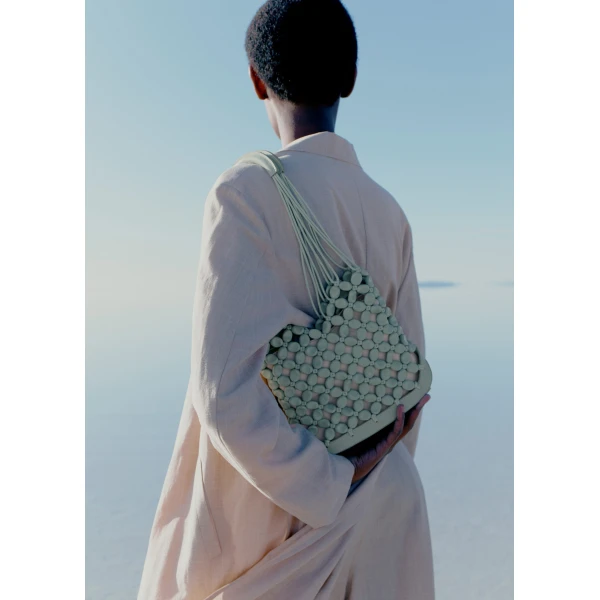 Polène Solé in Sea Foam Solé in Sea Foam - Shoulder & Crossbody Bags - Parisian Luxury Leather Bag at Luxury Shoes 