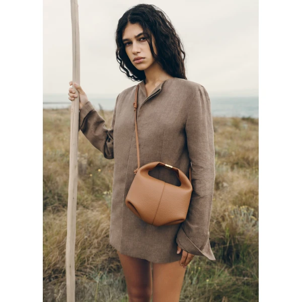 Polène Béri in Camel Béri in Camel - Shoulder & Crossbody Bags - Parisian Luxury Leather Bag at Luxury Shoes 