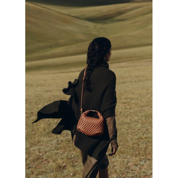 Polène Béri in Onda Cognac Béri in Onda Cognac - Shoulder & Crossbody Bags - Parisian Luxury Leather Bag at Luxury Shoes 