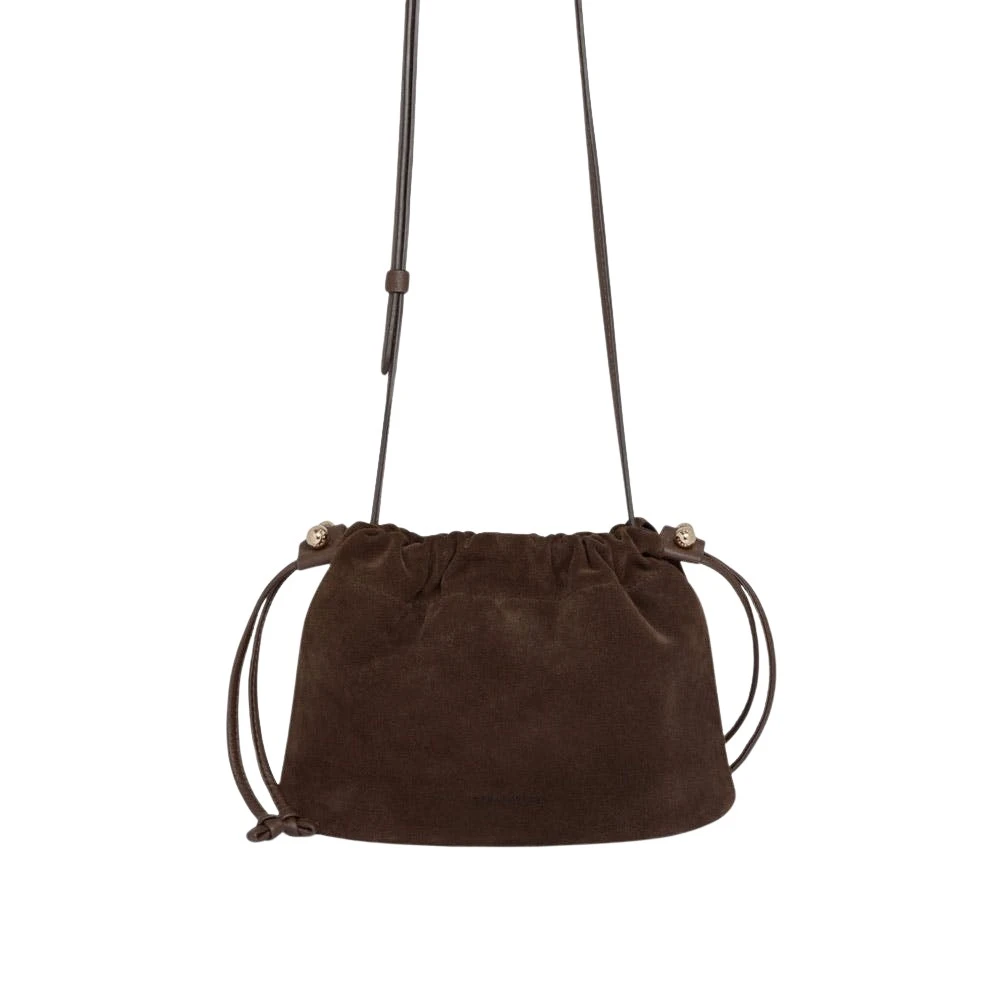 Brown-Charlotte-Drawstring-in-Chocolate-Suede20189_nobg Strathberry Charlotte Drawstring bucket bag