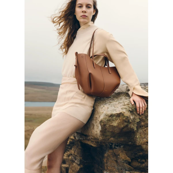 Polène Cyme Mini in Camel Cyme Mini in Camel - Mini Bags - Parisian Luxury Leather Bag at Luxury Shoes 