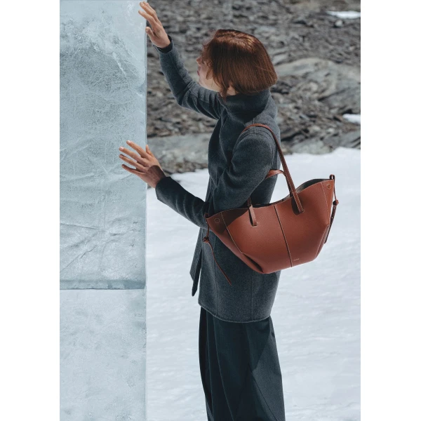 Polène Cyme Mini in Cognac Cyme Mini in Cognac - Mini Bags - Parisian Luxury Leather Bag at Luxury Shoes 