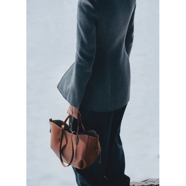 Polène Cyme Mini in Cognac Cyme Mini in Cognac - Mini Bags - Parisian Luxury Leather Bag at Luxury Shoes 