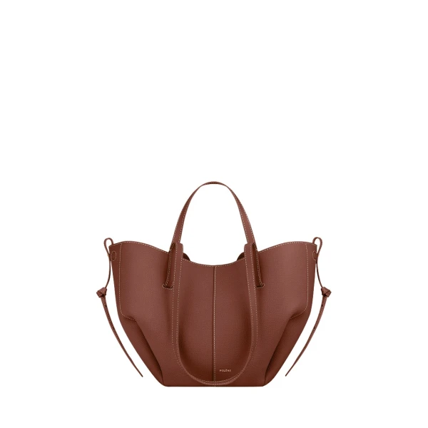Polène Cyme Mini in Cognac Cyme Mini in Cognac - Mini Bags - Parisian Luxury Leather Bag at Luxury Shoes 