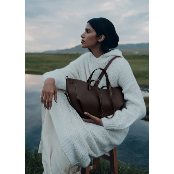 Polène Cyme Mini in Ebony Cyme Mini in Ebony - Mini Bags - Parisian Luxury Leather Bag at Luxury Shoes 