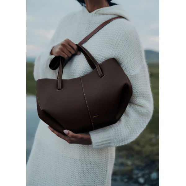 Polène Cyme Mini in Ebony Cyme Mini in Ebony - Mini Bags - Parisian Luxury Leather Bag at Luxury Shoes 