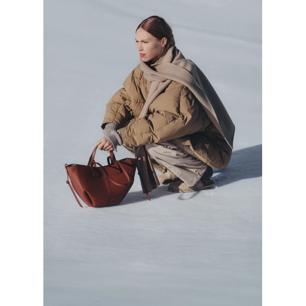 Polène Cyme Mini in Red Clay Cyme Mini in Red Clay - Mini Bags - Parisian Luxury Leather Bag at Luxury Shoes 