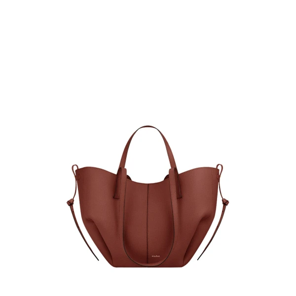 Polène Cyme Mini in Red Clay Cyme Mini in Red Clay - Mini Bags - Parisian Luxury Leather Bag at Luxury Shoes 