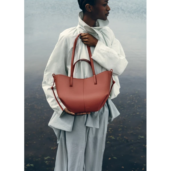 Polène Cyme Mini in Terracotta Cyme Mini in Terracotta - Mini Bags - Parisian Luxury Leather Bag at Luxury Shoes 