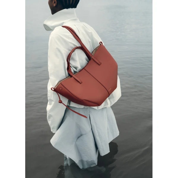 Polène Cyme Mini in Terracotta Cyme Mini in Terracotta - Mini Bags - Parisian Luxury Leather Bag at Luxury Shoes 