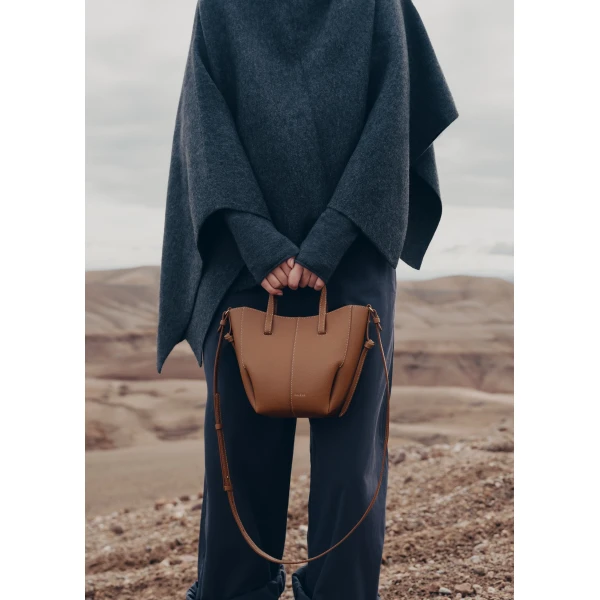 Polène Cyme Tote Nano in Camel Cyme Tote Nano in Camel - Mini Bags - Parisian Luxury Leather Bag at Luxury Shoes 