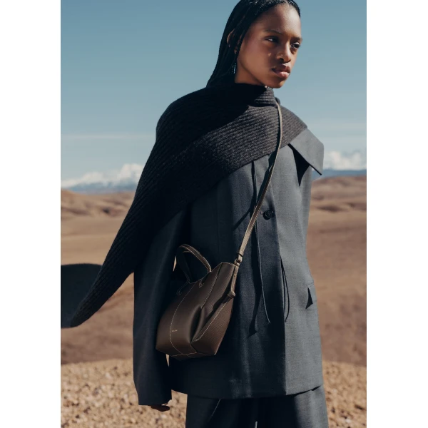 Polène Cyme Tote Nano in Ebony Cyme Tote Nano in Ebony - Mini Bags - Parisian Luxury Leather Bag at Luxury Shoes 