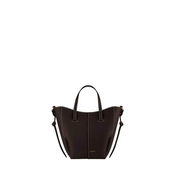 Polène Cyme Tote Nano in Ebony Cyme Tote Nano in Ebony - Mini Bags - Parisian Luxury Leather Bag at Luxury Shoes 