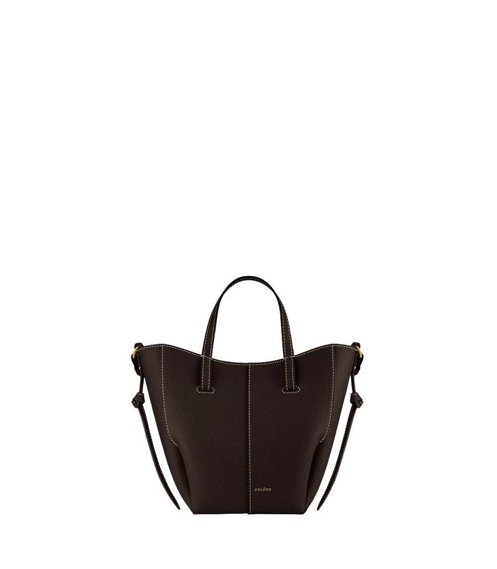 Brown-Cyme-Tote-Nano-in-Ebony-collection-coveti57960_nobg Polène Cyme Tote Nano in Ebony Cyme Tote Nano in Ebony - Mini Bags - Parisian Luxury Leather Bag at Luxury Shoes