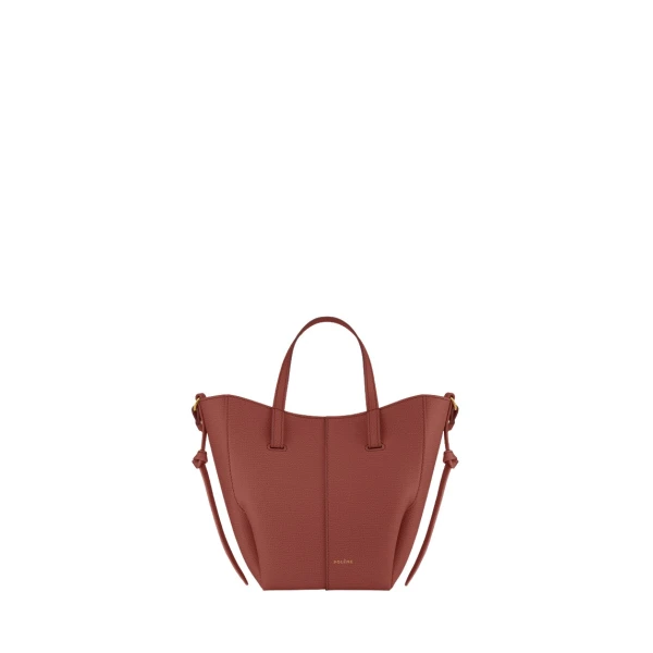 Polène Cyme Tote Nano in Terracotta Cyme Tote Nano in Terracotta - Mini Bags - Parisian Luxury Leather Bag at Luxury Shoes 