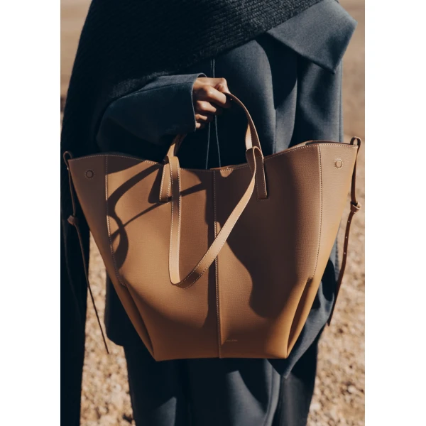 Polène Cyme Tote in Camel Cyme Tote in Camel - Totes & Top-Handle Bags - Parisian Luxury Leather Bag at Luxury Shoes 