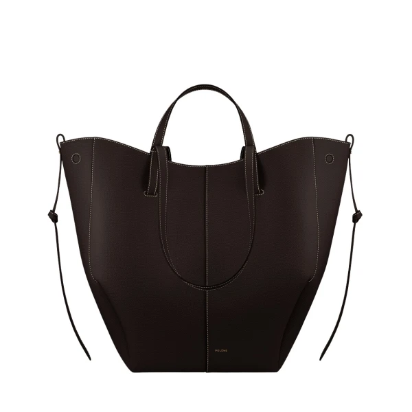 Polène Cyme Tote in Ebony Cyme Tote in Ebony - Totes & Top-Handle Bags - Parisian Luxury Leather Bag at Luxury Shoes 