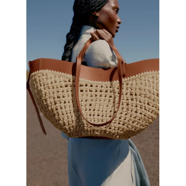 Polène Cyme in Brown Cyme in Brown - Totes & Top-Handle Bags - Parisian Luxury Leather Bag at Luxury Shoes 