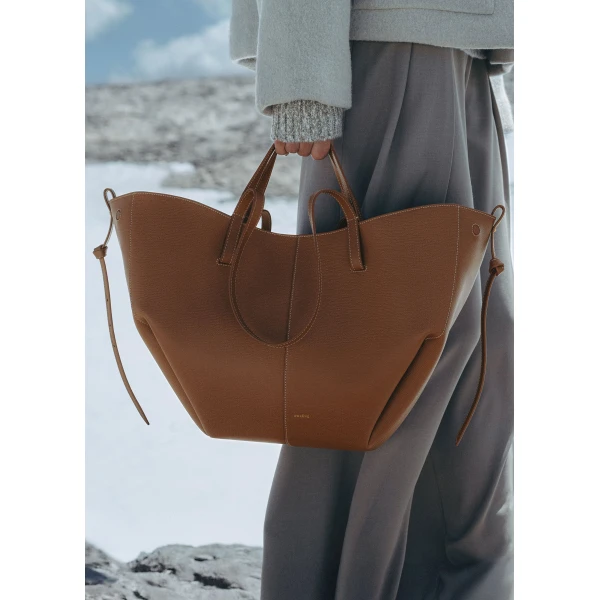 Polène Cyme in Camel Cyme in Camel - Totes & Top-Handle Bags - Parisian Luxury Leather Bag at Luxury Shoes 