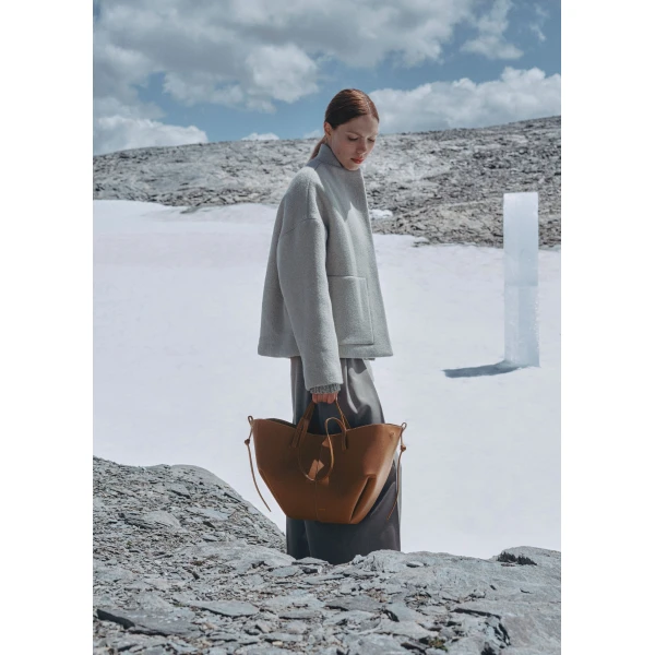 Polène Cyme in Camel Cyme in Camel - Totes & Top-Handle Bags - Parisian Luxury Leather Bag at Luxury Shoes 