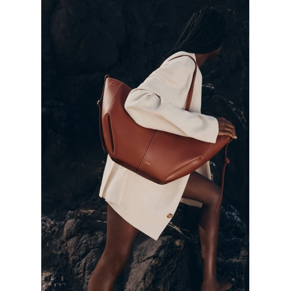 Polène Cyme in Cognac Cyme in Cognac - Totes & Top-Handle Bags - Parisian Luxury Leather Bag at Luxury Shoes 