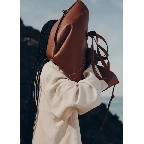 Polène Cyme in Cognac Cyme in Cognac - Totes & Top-Handle Bags - Parisian Luxury Leather Bag at Luxury Shoes 