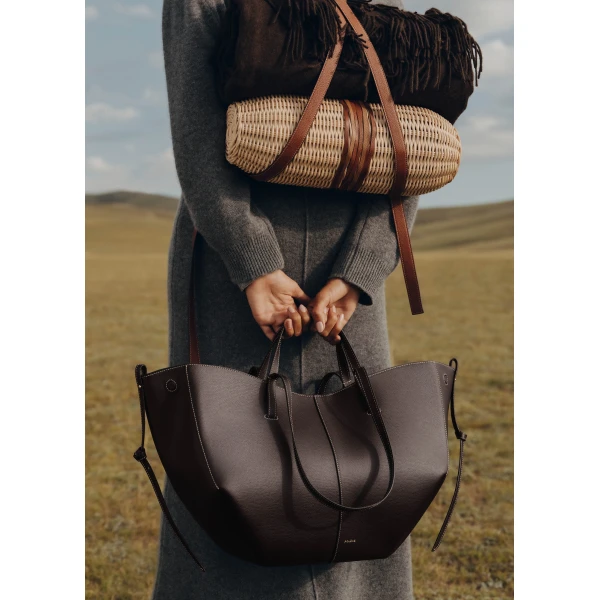 Polène Cyme in Ebony Cyme in Ebony - Totes & Top-Handle Bags - Parisian Luxury Leather Bag at Luxury Shoes 