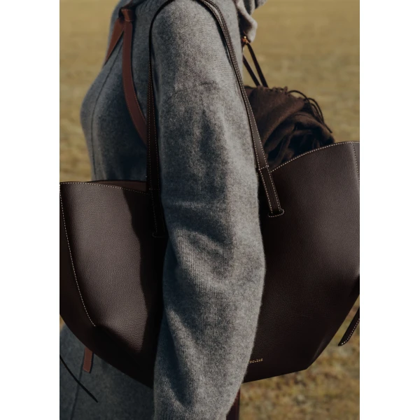 Polène Cyme in Ebony Cyme in Ebony - Totes & Top-Handle Bags - Parisian Luxury Leather Bag at Luxury Shoes 
