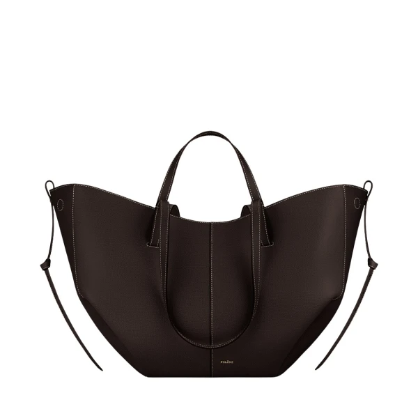 Polène Cyme in Ebony Cyme in Ebony - Totes & Top-Handle Bags - Parisian Luxury Leather Bag at Luxury Shoes 
