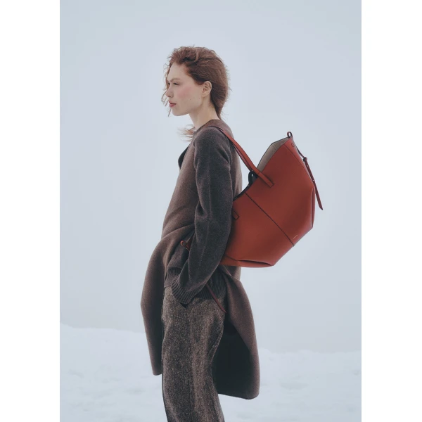 Polène Cyme in Red Clay Cyme in Red Clay - Totes & Top-Handle Bags - Parisian Luxury Leather Bag at Luxury Shoes 