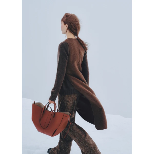 Polène Cyme in Red Clay Cyme in Red Clay - Totes & Top-Handle Bags - Parisian Luxury Leather Bag at Luxury Shoes 