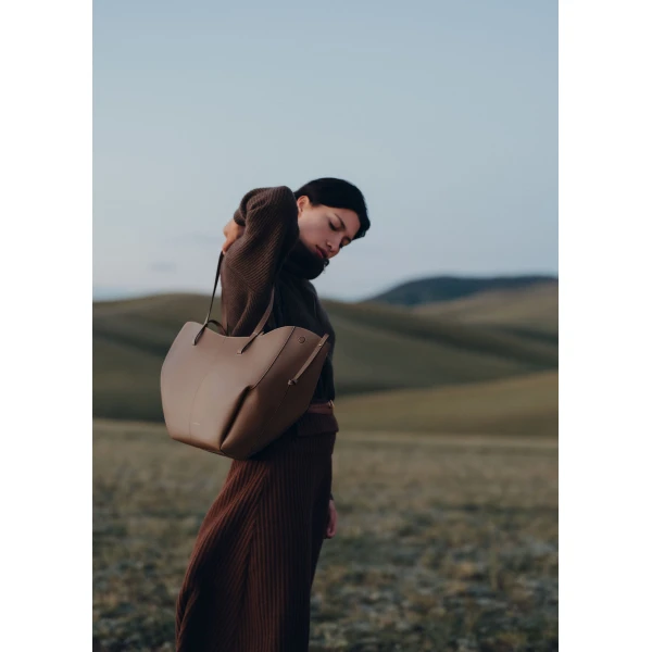 Polène Cyme in Root Cyme in Root - Totes & Top-Handle Bags - Parisian Luxury Leather Bag at Luxury Shoes 