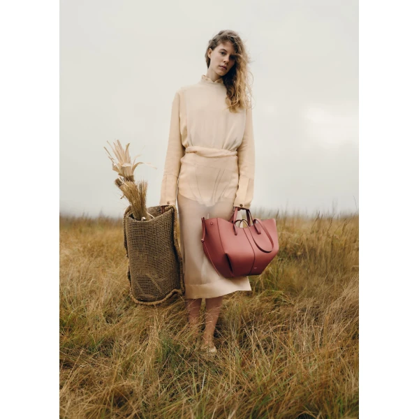 Polène Cyme in Terracotta Cyme in Terracotta - Totes & Top-Handle Bags - Parisian Luxury Leather Bag at Luxury Shoes 