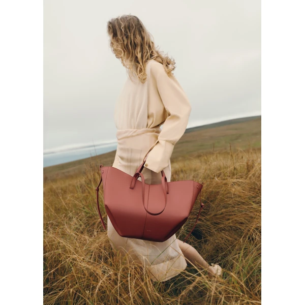 Polène Cyme in Terracotta Cyme in Terracotta - Totes & Top-Handle Bags - Parisian Luxury Leather Bag at Luxury Shoes 