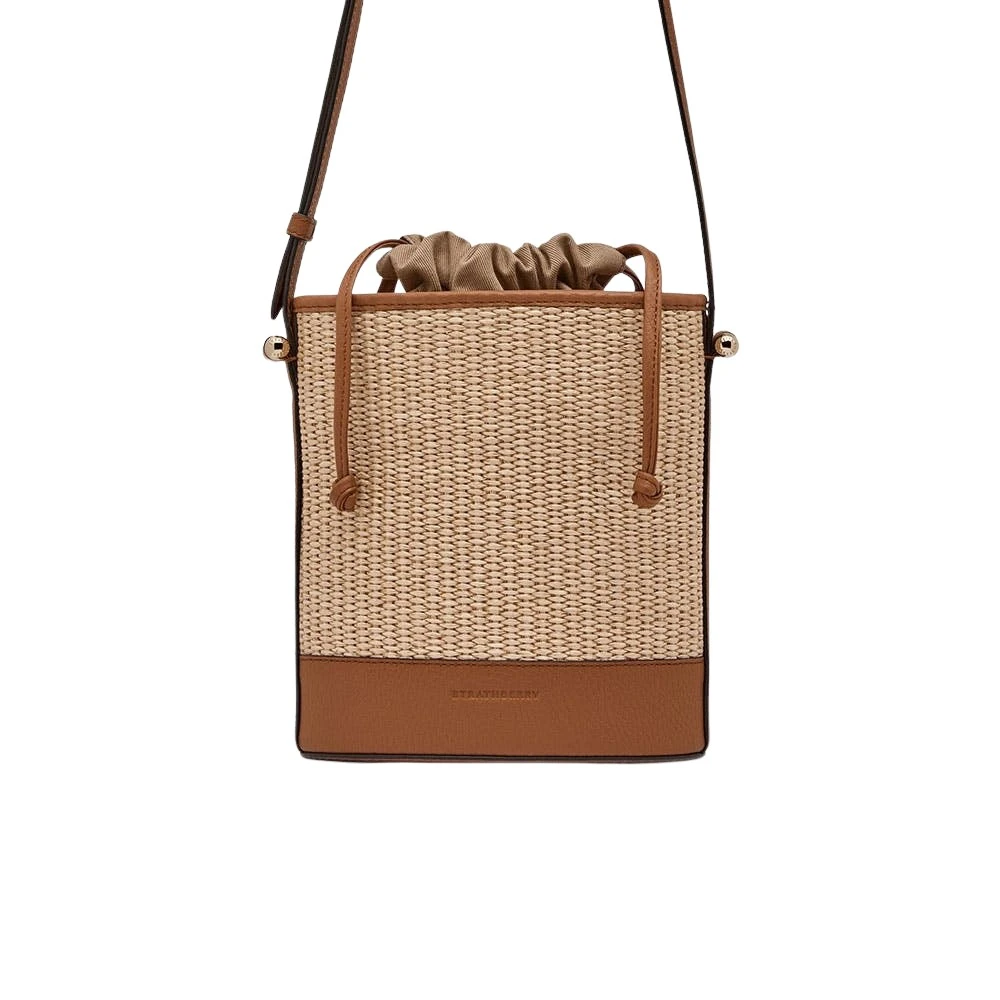 Brown-Ionic-Basket-in-Summer-Chestnut-and-Natural-Raffia23209_nobg Strathberry Ionic Basket tote bag