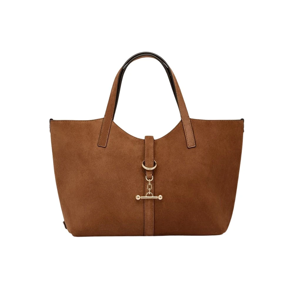 Brown-Kite-Tote-Midi-in-Tan-Suede28614_nobg Strathberry Kite Tote Midi bag