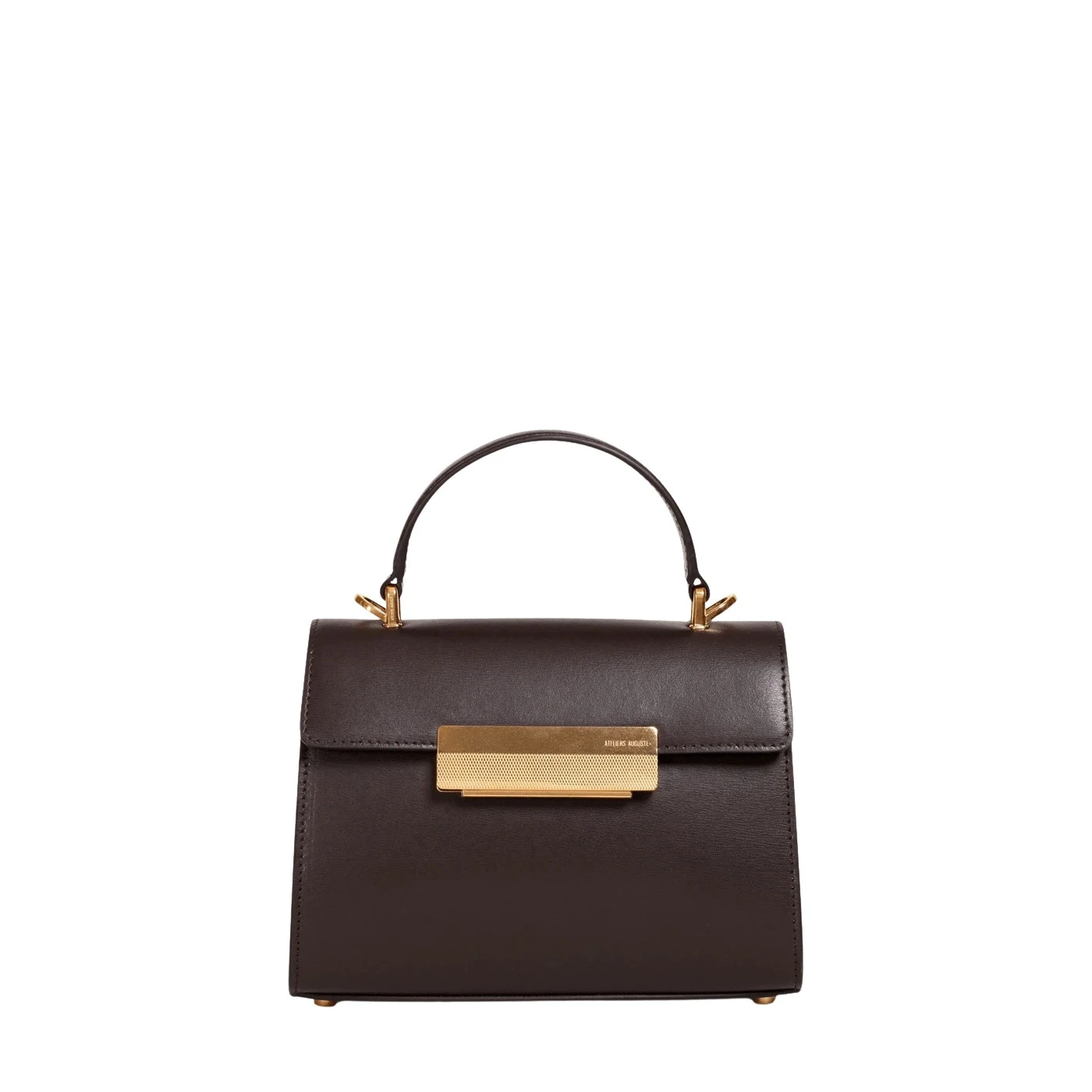 Brown-Mini-Capucine-in-Chocolate31970_nobg Ateliers Auguste Mini Capucine in Chocolate bag