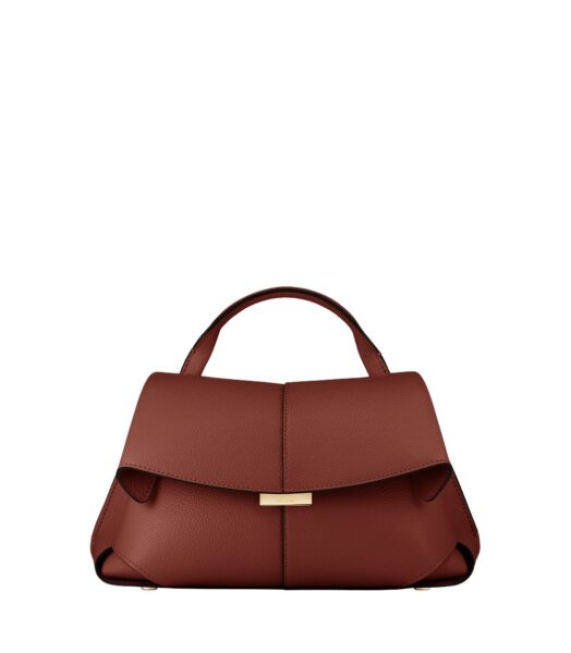 Polène Mokki Mini in Red Clay Mokki Mini in Red Clay - Mini Bags - Parisian Luxury Leather Bag at Luxury Shoes 