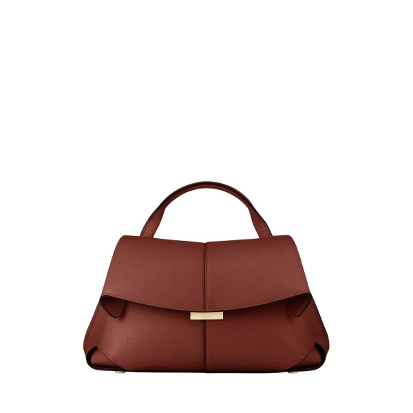 Polène Mokki Mini in Red Clay Mokki Mini in Red Clay - Mini Bags - Parisian Luxury Leather Bag at Luxury Shoes 