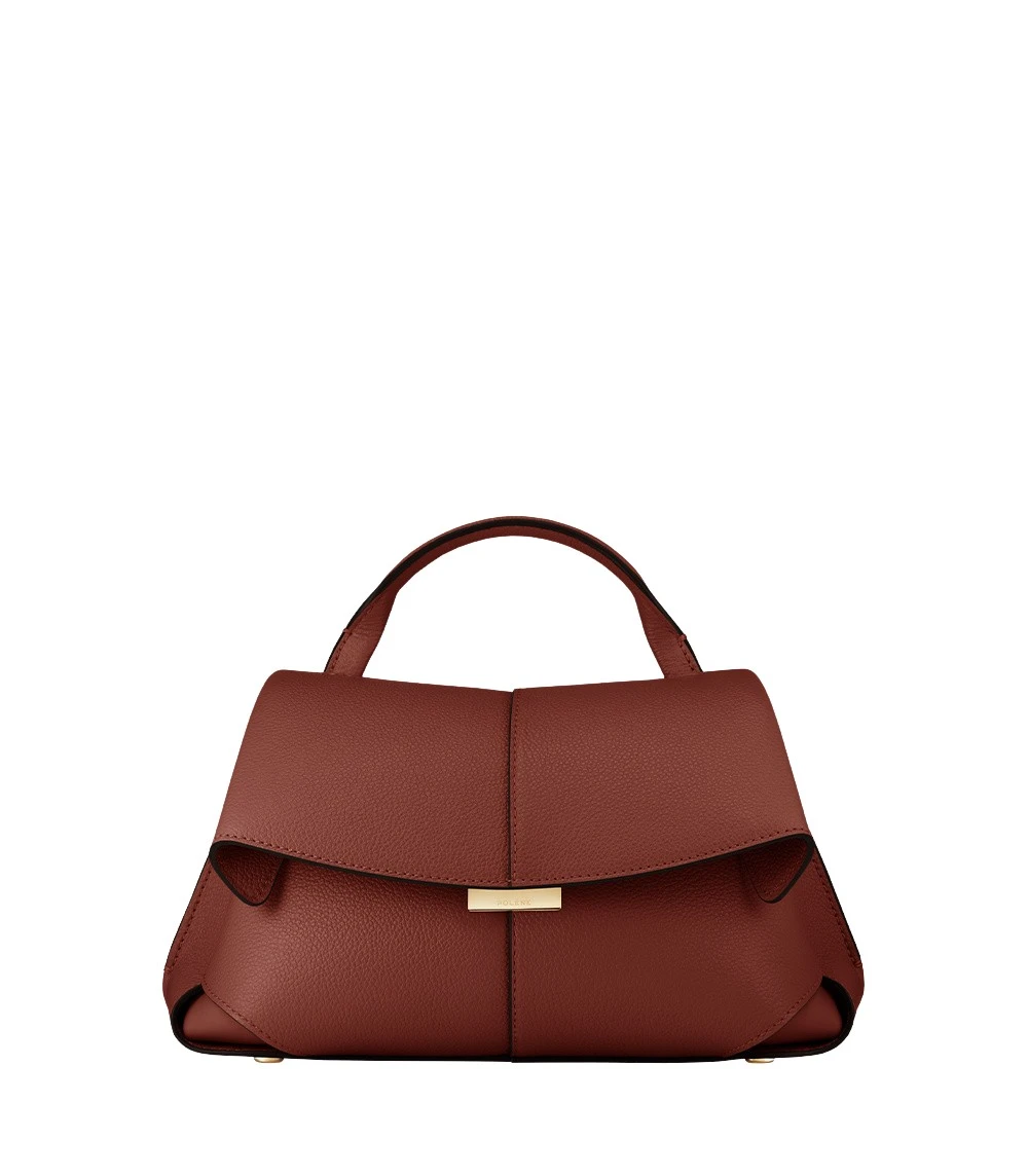 Brown-Mokki-Mini-in-Red-Clay-collection-coveti57245_nobg Polène Mokki Mini in Red Clay Mokki Mini in Red Clay - Mini Bags - Parisian Luxury Leather Bag at Luxury Shoes