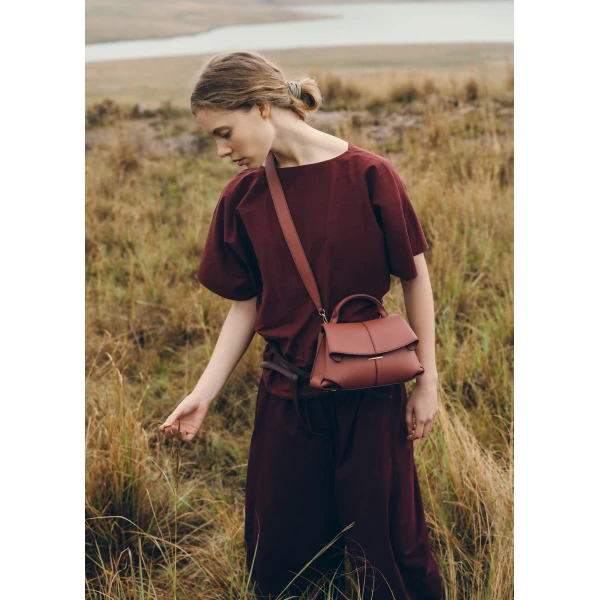 Polène Mokki Mini in Terracotta Mokki Mini in Terracotta - Mini Bags - Parisian Luxury Leather Bag at Luxury Shoes 