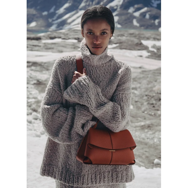 Polène Mokki in Red Clay Mokki in Red Clay - Shoulder & Crossbody Bags - Parisian Luxury Leather Bag at Luxury Shoes 
