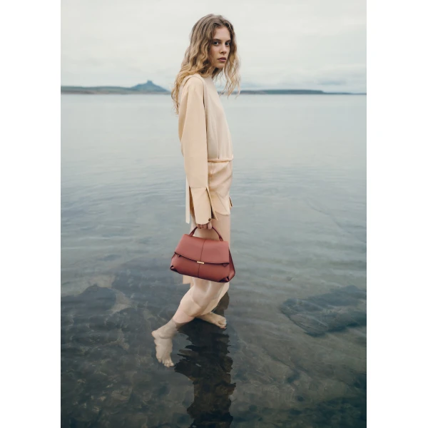 Polène Mokki in Terracotta Mokki in Terracotta - Shoulder & Crossbody Bags - Parisian Luxury Leather Bag at Luxury Shoes 