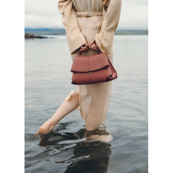 Polène Mokki in Terracotta Mokki in Terracotta - Shoulder & Crossbody Bags - Parisian Luxury Leather Bag at Luxury Shoes 