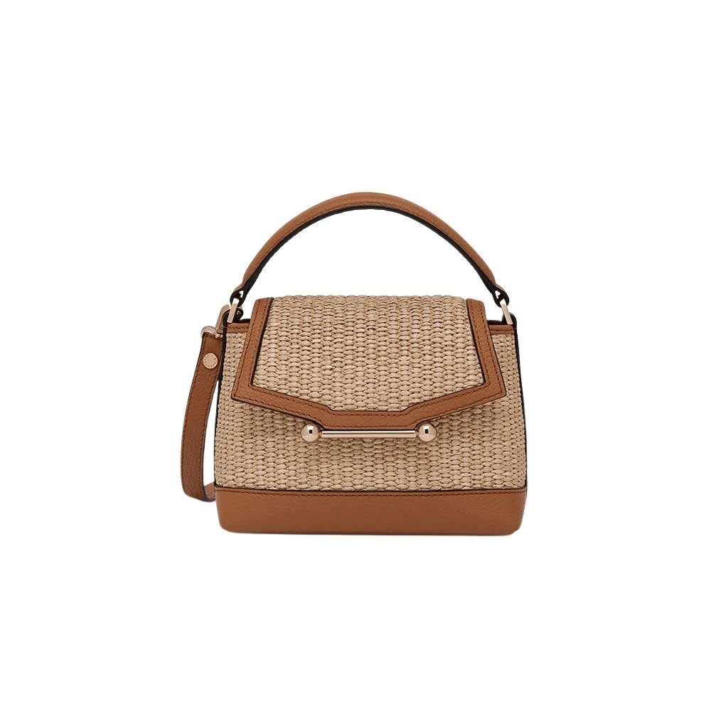 Brown-Mosaic-Nano-in-Tan-and-Natural-Raffia96600_nobg Strathberry Mosaic Nano mini bag