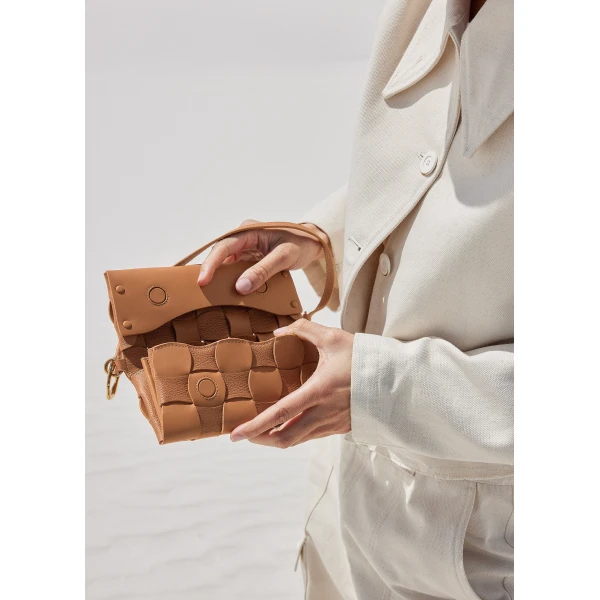 Polène Neiti in Camel Neiti in Camel - Shoulder & Crossbody Bags - Parisian Luxury Leather Bag at Luxury Shoes 