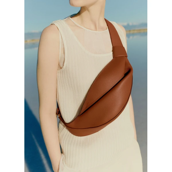 Polène Neyu in Cognac Neyu in Cognac - Shoulder & Crossbody Bags - Parisian Luxury Leather Bag at Luxury Shoes 