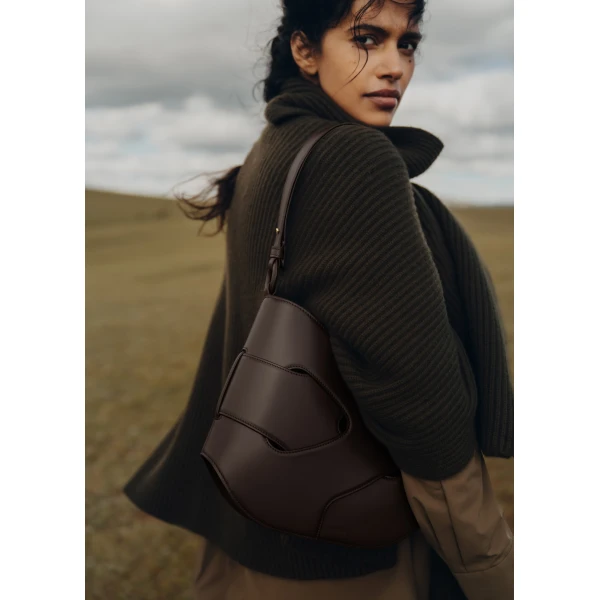 Polène Nodde Hobo in Ebony Nodde Hobo in Ebony - Shoulder & Crossbody Bags - Parisian Luxury Leather Bag at Luxury Shoes 