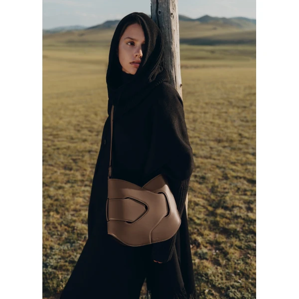 Polène Nodde Hobo in Root Nodde Hobo in Root - Shoulder & Crossbody Bags - Parisian Luxury Leather Bag at Luxury Shoes 